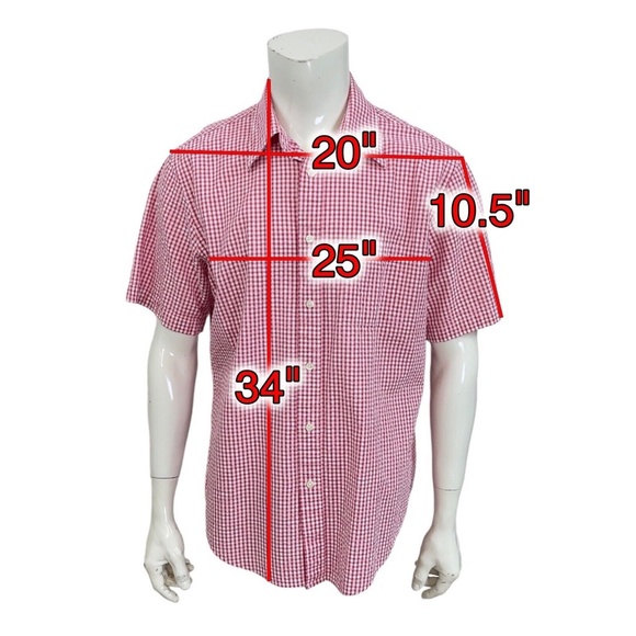 Brooks Brothers Regent Short Sleeve Green Gingham Check Seersucker Shirt Mens XL - Picture 2 of 9